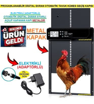 KÜMES KAPISI OTOMATİK ELEKTRİKLİ (ADAPTÖRLÜ) PROGAMLANABİLİR DİGİTAL EKRAN