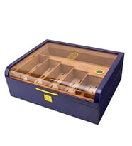 Lubinski Gastro Camlı Humidor Puro Kutusu Mor Lake 200s LB-001
