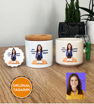Kişiye Özel Karikatürlü Sınıf Öğretmeni Hediye Seti T Kupa, Kalemlik, Anahtarlık Kadın Sınıf Öğretmenine Öğretmenler Günü Hediyesi (Yeşil)