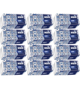 Aqua Pratik Mendil 250 Yaprak Tekli Pk (12 Li Set)