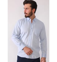 G676 DEWBERRY ERKEK GÖMLEK-MAVİ