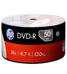 Hp DVD-R 4,7gb-120min 16x 50 li Shrink
