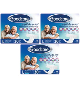 Goodcare Hasta Bezi Yetişkin Bel Bantlı Tekstil Yüzey L Large - Büyük 90 Adet (3PK*30)