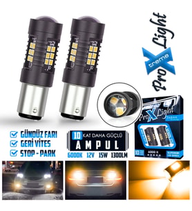 P21w 1156 Ba15s Turuncu Tek Duy Park Stop Geri Vites Gündüz Far Ampülü 21 Led P21W1156TURUNCU21LED