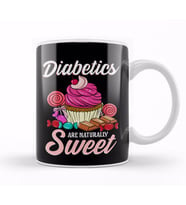 Funny Diabetics Are Naturally Sweet Diabetes Pun Kupa Bardak Porselen