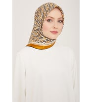 Armine Hardal Geometrik Desen Tivil İpek Eşarp 9149 - 04