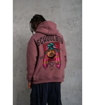 Erkek SCHOOL BOY Baskılı Kapüşonlu Sweat - Gül Kurusu