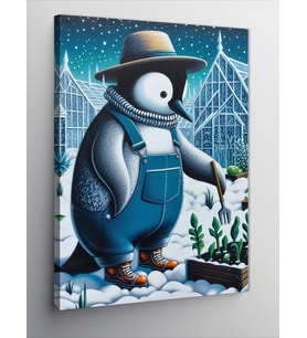 Kanvas Tablo Çiftçi Penguen