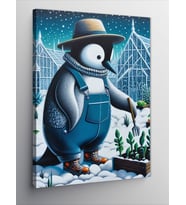 Kanvas Tablo Çiftçi Penguen