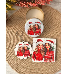 KIZ ARKADAŞ DOST KANKA ÖZEL TASARIM MUM ANAHTARLIK BARDAK ALTLIĞI SET