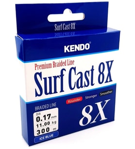 Kendo Surf Cast 8X Fighting 300 mt Örgü İp ( ICE BLUE) 0.21mm