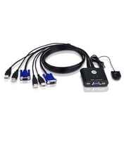 ATEN-CS22U 2PORT MİNİ USB KVM SWITCH+KABLO(YÖNET)