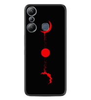 Infınix Hot 20i Kılıf Silikon Desen Özel Seri Red Moon 1710