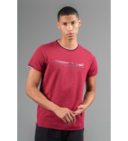 Maraton Regular Erkek Bisiklet Yaka Bordo- T-shirt