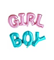 Girl Boy Pembe Mavi Folyo Balon Seti 2'li Cinsiyet Balon M632