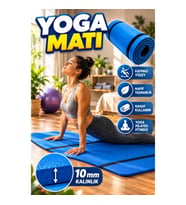 10 mm Fitness, Yoga ve Pilates Matı – Kaymaz Yüzeyli Hafif Spor Minderi