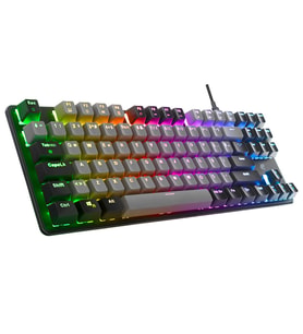 Acer eMachines EAK87 Gri/Siyah USB RGB Backlight RED SWITCH Mekanik Q 87 Tuşlu TKL Gaming Klavye