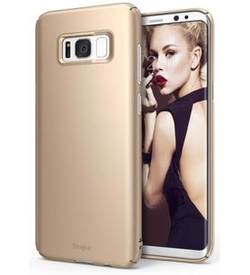 Ringke Slim Galaxy S8 Plus ile Uyumlu Kılıf Royal Gold