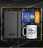 Babalar Gününe Özel Kişiye Özel Kupa & 250 Gram Tchibo Special Filtre Kahve & Kişiye Özel Defter Hediye Seti