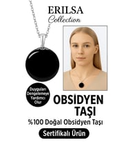 Sertifikalı Siyah Obsidyen Taşı Kolye - 1.kalite (Çok Renkli)
