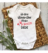 Babalar Günü Hediyen Benim Dede Baskılı Yarım Kollu Bebek Body & Zıbın