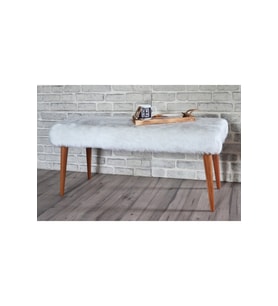 Retro Bench, Beyaz Peluş
