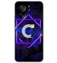 Xiaomi Mi 13T Pro Kılıf HD Desen Baskılı Arka Kapak - Dark Neon Yaprak C Harfi