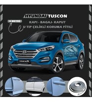 Hyundai Tuscon Oto Araç Kapı Koruma Fitili 5metre Parlak Gri Renk