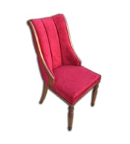 Sandalye 13688 SAFİR Papel Kapitone Kayın RETRO Model Ort Babyfac kırmızı kumaş