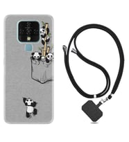 Tecno Camon 16 18P Pova Kılıf Boyun Askılı Silikon Pandalar 1798