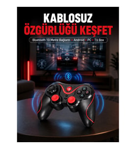 Mey İthalat® Gelişmiş Kontrol Hassasiyeti Sunan Kablosuz Bluetooth Oyun Kolu