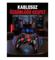 Mey İthalat® Gelişmiş Kontrol Hassasiyeti Sunan Kablosuz Bluetooth Oyun Kolu