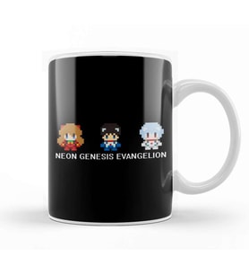 8 Bit Neon Genesis Evangelion Kupa Bardak Porselen