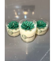 3 lü Set Yasemin Kokulu Dekoratif Bardak Mum