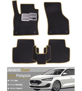 FORD FOCUS 4 (2019-2023) Uyumlu EVA Paspas Tam Set–Araca Özel,Su Geçirmez,Kolay Montaj
