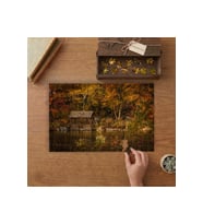 Sonbaharda Orman Manzarası Tasarımı 240 parça Ahşap Puzzle Ahşap Kutuda MP04650