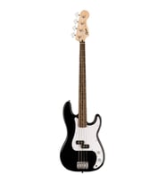 Squier 0373900506 Sonic Precision Bass Gitar (Siyah) Laurel Klavye Siyah Gövde ve Beyaz Pickguard