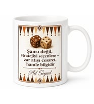 Tavla Zarını Ustaca Atanlara Şans ve Strateji Kupası Hediye Bardak