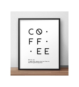 Kahve Köşesi Için Ahşap Duvar Tablosu - Coffee Yazılı (Çok Renkli)