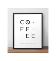 Kahve Köşesi Için Ahşap Duvar Tablosu - Coffee Yazılı (Çok Renkli)