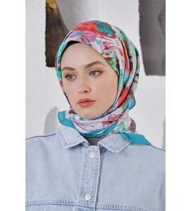 Petrol Loryan Scarf Diamond Henna Eşarp