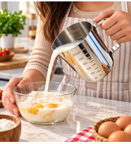 Premium Paslanmaz Çelik Ölçü ve Karıştırma Kabı 550 ml – Sütlük, Süt Potu, Barista Ölçü Kabı