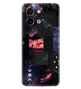 Vivo Y28 Kılıf Boutique Baskılı Resimli Ay Pattern Pcode -030