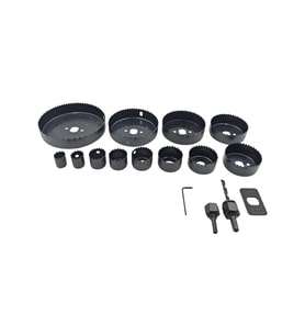 Fixonic Eratool ERA56345 19-127mm Ahşap Panç Seti (16 Parça) (Siyah)
