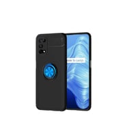 Realme 7 Pro Uyumlu Kılıf Zore Ravel Silikon Kapak (Siyah-Mavi)