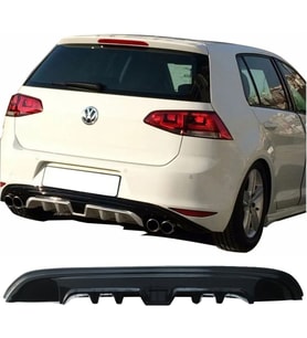 Volkswagen Golf 7 Custom Difüzör Parlak Siyah Difizör Plastik 2012 2013 2014 2015 2016