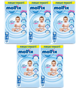Molfix Bebek Bezi Beden:4 (7-14KG) Maxi 310 Adet Mega Fırsat Pk