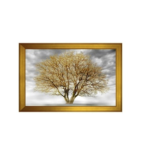 Manzara Temalı Kanvas Tablo 80 x 110 cm Gold Çerçeve