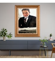 Altın Varaklı Paspartulu Çerçeveli Tablo rv1649