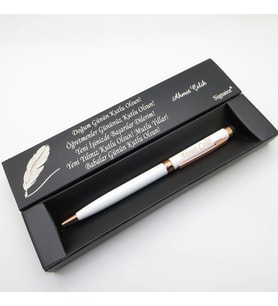 Signator® C479 Beyaz Rose Gold Tükenmez Kalem  İsme Özel Kalem  Hediyelik Kalem (Karışık)